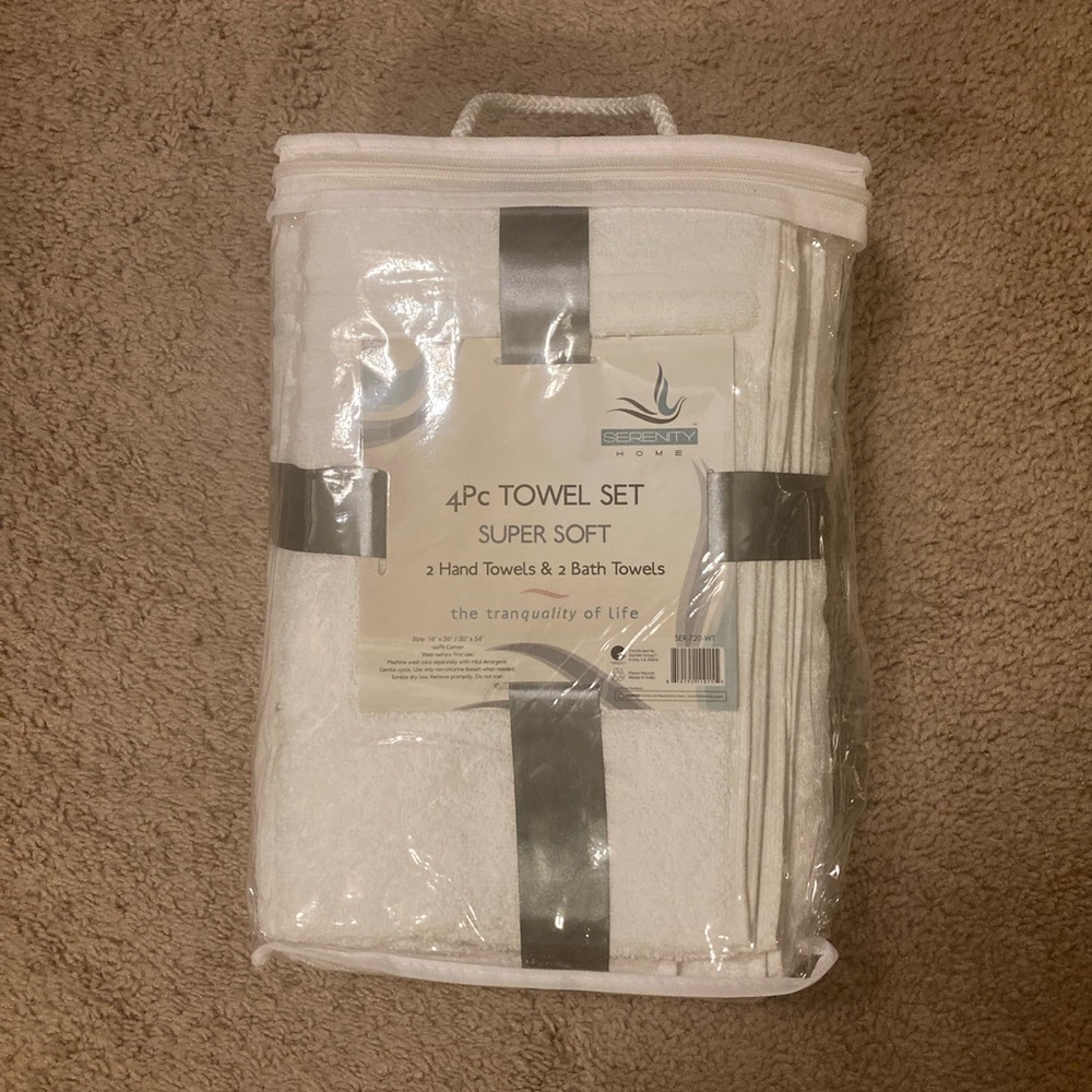 Serenity Super Soft White Towel Set